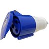 32 Amp 3 Pin 1 Phase 230V Plug and Coupler Set - Blue IP44 32A
