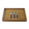 Bamboo Charcuterie Cheese Board Set with Wire Wrapped Stone Handles 