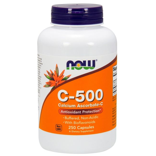 NOW Foods Vitamin C-500 Calcium Ascorbate, 250 Capsules