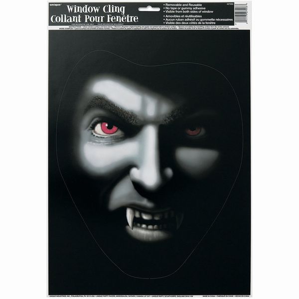 Vampire Halloween Window Cling Sheet