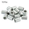 PATIKIL 15pcs M8-M6 Thread Adapter Sleeve Reducing Nuts 10mm Threaded Tube Coupler Connector Pipe Fitting