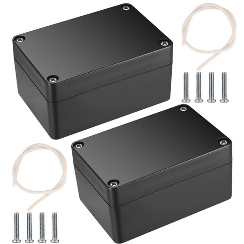 Waterproof Junction Boxes, Project Box Electronic, Plastic Project Junction Box Housing Electric Box (Black, A100X68X50MM)