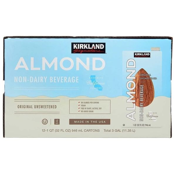 Kirkland Signature Almond Milk 32 Fluid Ounce (12 Count)