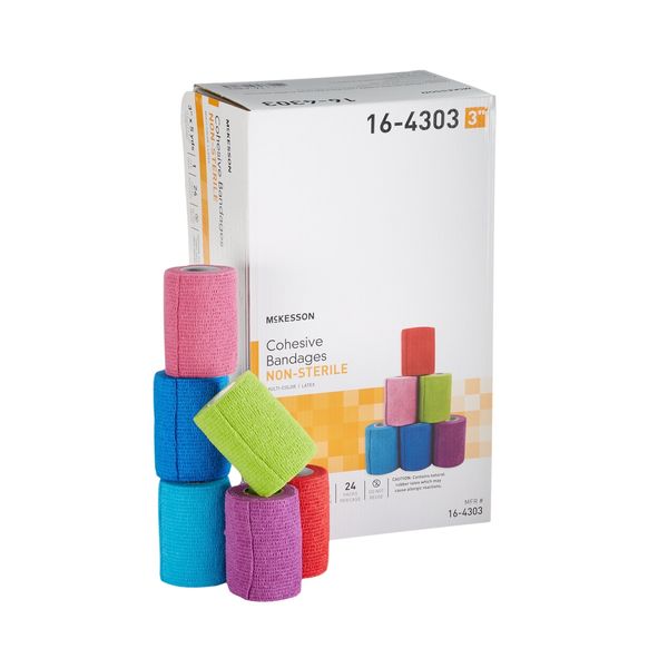 McKesson Self-Adherent Cohesive Bandage 3" x 5 Yd 24 Ct