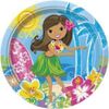 Unique Party 48255 - 23cm Hawaiian Beach Party Plates, Pack of 8