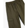Koton Boys's Basic Cargo Drawstring Soft Interior Sweatpants, Khaki (879)