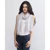 Basic Sense Small Dragonfly Silver Foil Print Scarf, Light Grey