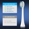 Replacement Toothbrush Heads Compatible with AquaSonic Black Series, Vibe Series, Black Series Pro,and for Duo Series Pro Electric Toothbrush White, Pack of 5