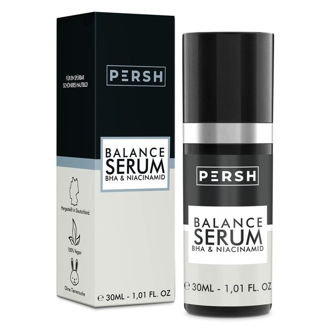 PERSH Balance Serum - Regenerierendes Serum mit BHA, Niacinamid & Hyaluron für ebenmäßigen Teint | 30ml | Vegan, ohne Tierversuche | Hautpflege Made in Germany