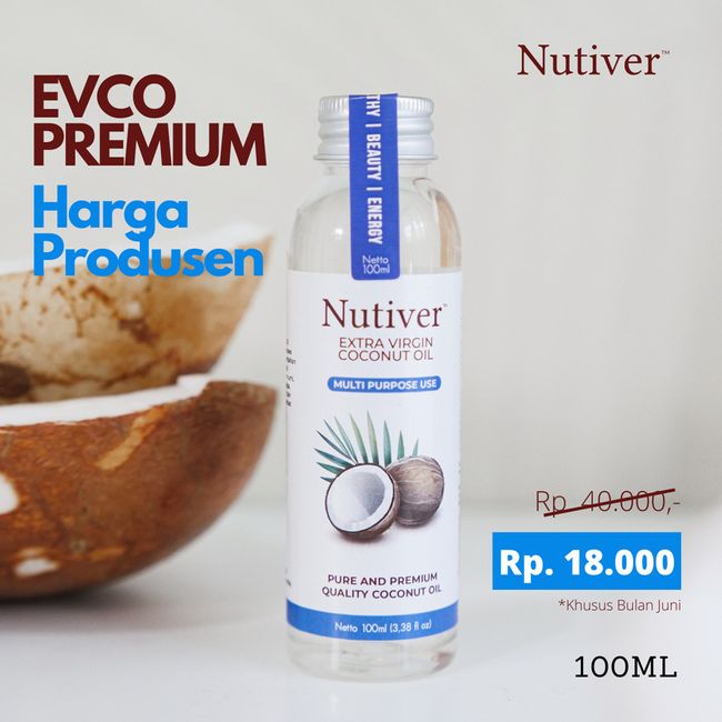 Nutiver Extra Virgin Coconut Oil / Premium VCO 100ML - Coconut Oil