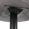 24" Round Gray Laminate Table Top With Base - Bar Height Restaurant Table