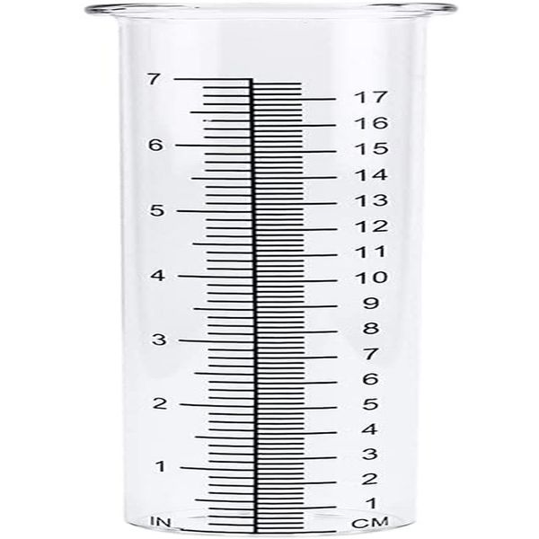 7" Capacity Rain Gauge Glass Replacement Tube for Yard Garden Outdoor Ho..