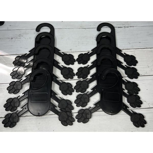 10 Dog Clothes Hangers Small Pet Clothes Cat Baby Black