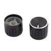 sourcingmap 5 Pcs 6mm Diameter Bulb Light Lamp Dimmer Control Rotary Knob Cap Black