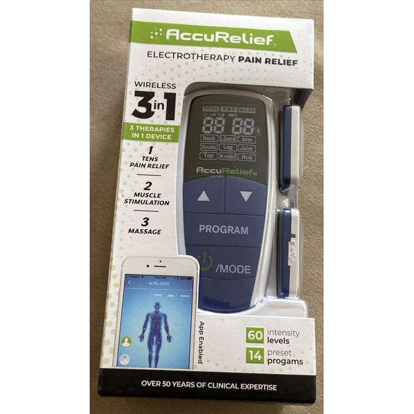 NIB AccuRelief Wireless Electro Muscle Stimulator 3 In 1 Pain Relief ACRL-9100