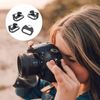 4 Pcs Camera Triangle Split Rings, Camera Strap Hook Lug Ring with Plastic Cover Cap for Camera Shoulder Strap, Compatible with DSLR Rangefinder Mirrorless Camera Eyelet (2 Pairs)