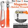 Magnetic Right Angle Screwdriver Hex Forward & Reverse Ratchet Wrench +10 Bits