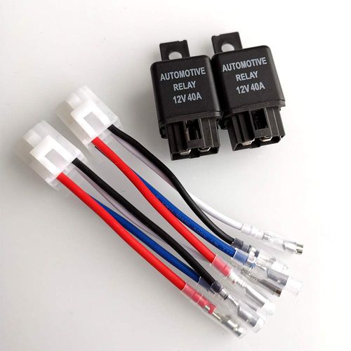 Kiligen 2pcs 12V 40A 4-Pole Relay Fuse On/Off SPST Socket for Car Motor (Black)
