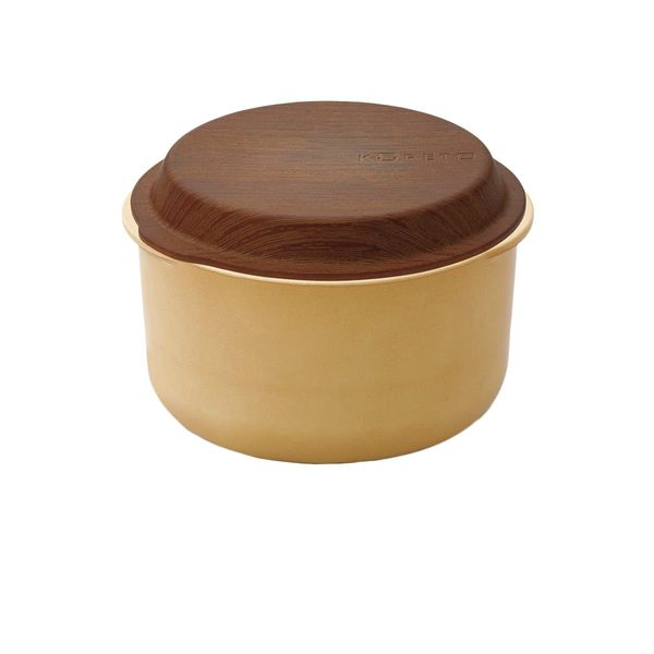 Tenma Bento Box, Colleto Lunch Pot Deep, Fluffy Wood Style x Pot Style Set (Container) 5.3 x 5.0 x 3.5 inches (13.4 x 12.8 x 8.9 cm)