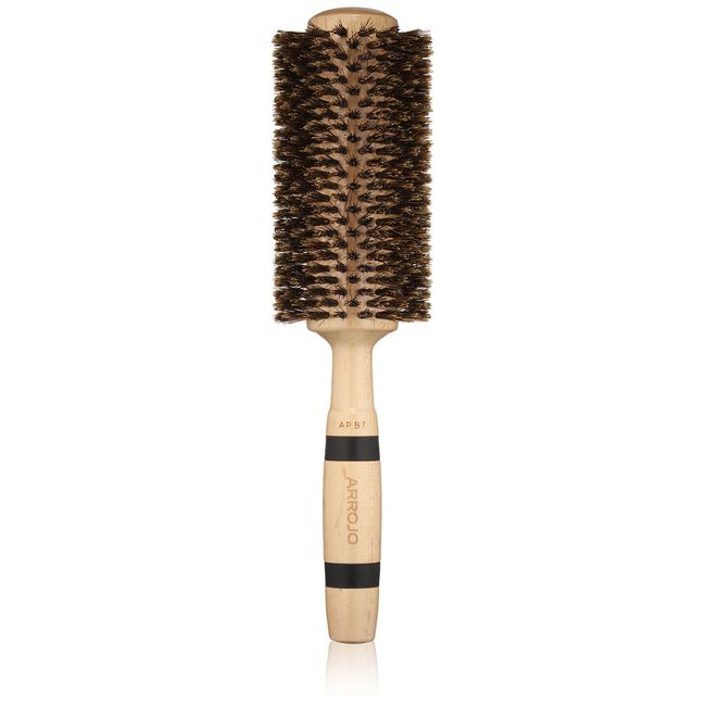 ARROJO Large Round Hair Brush – Large Round Brush for Blow Drying & Styling – Boar Bristle Hair Brush for Volume & Smoothness – Round Hair Brushes for Women & Men – Boar Bristle Brush for Long Hair