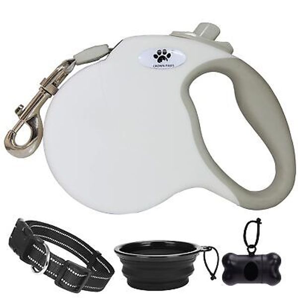 16ft Retractable Dog Leash Pet Walking Leash for Large Dogs Under 110 lbs Col...