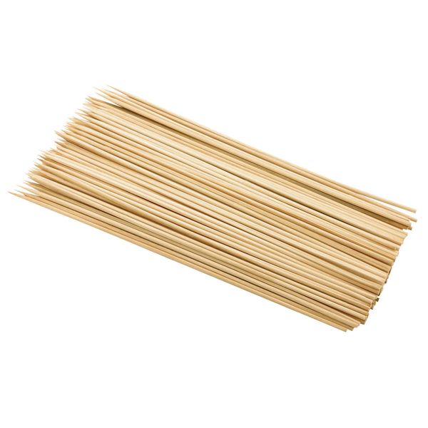 150 x fiXte Bamboo Skewers Durable Natural Wood Eco Friendly Perfect for Barbecue BBQ Kebabs Fruits Sandwiches Cakes Chocolate Fountains 25cm / 10"