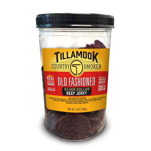 Tillamook Country Smoker Real Hardwood Smoked Silver Dollar Beef Jerky, Old Fashioned, 13 Ounce