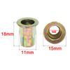uxcell 60 Pcs M8 Car Bronze Tone Carbon Steel Thread Half Hexagonal Rivet Nut