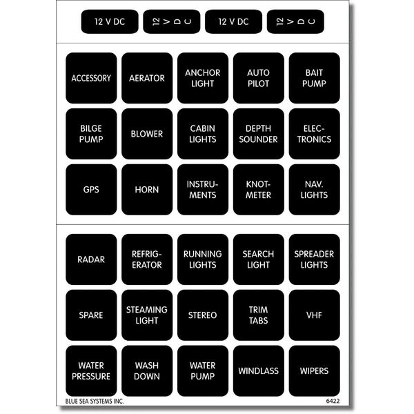 Blue Sea - 4215 Square Format Label Set - 30