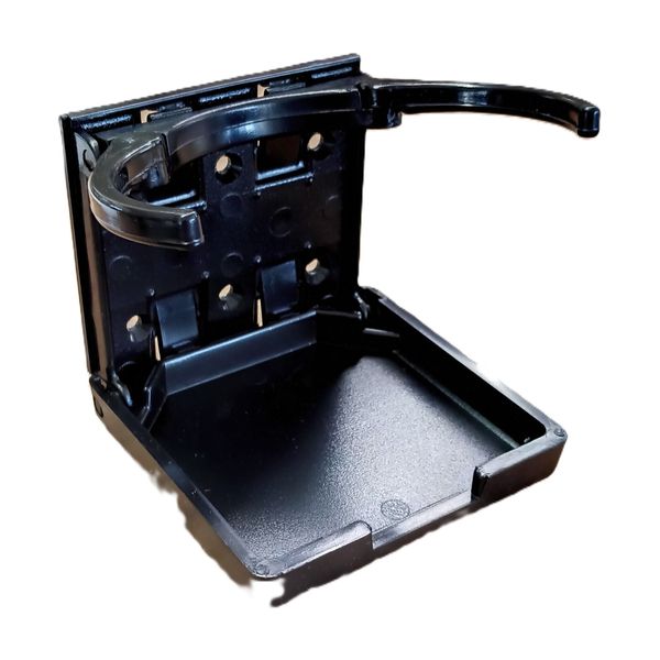 44044 Camco Plastic Folding Cup Holder - black