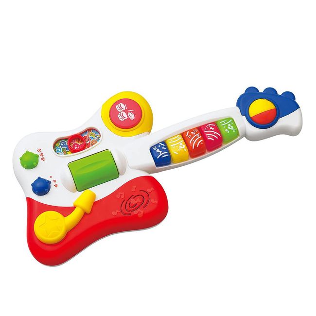 Toy Royal Kids Guitar (Baby Musical Instrument / Educational Toy), First Musical Instrument (With Melody Function / Sounds Out Toy), Colorful Toy (Auto Play Mode Included, Twinkle Lighting) Boys and