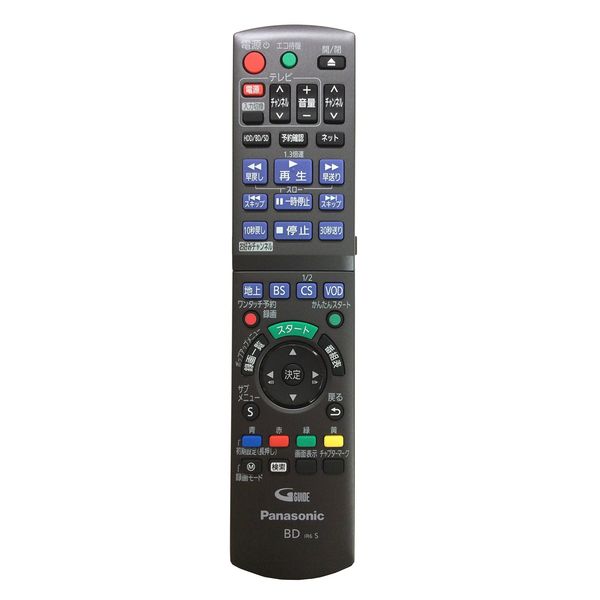 Panasonic Blu-ray Disc Recorder Remote Control N2QAYB001217