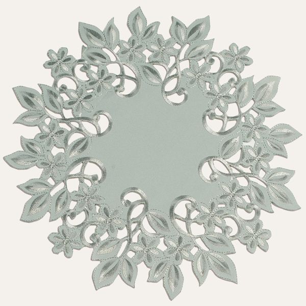 Gray Table Doilies - Alvina Collection - Placemats - Set of 6