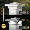 Classy Caps SL4400 PVC Windsor Solar Post Cap, 4" x 4", White