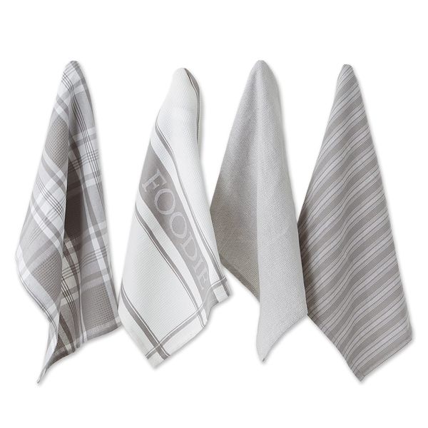 DII Everyday Collection Foodie Kitchen Set, Dishtowels, Granite, 4 Piece