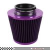 Cone Filter Cold Air Intake Purple Dry Filter 3'' 76mm Inlet High Performance
