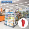 sourcing map 50pcs Peg Hook Locks, 4mm Pegboard Display Hook Stop Locks to Secure Cargo(Red)