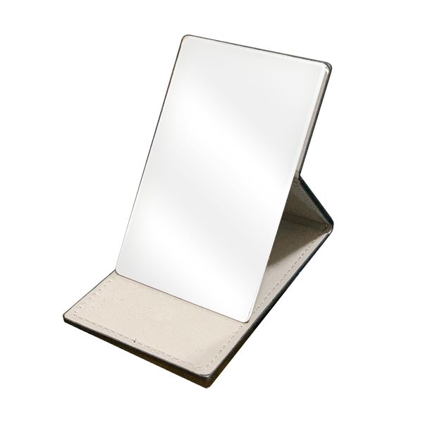 lastweek Hand Mirror, Compact, Foldable, Tabletop Mirror, Angle Adjustable, Convenient to Carry (Black)