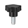 uxcell Star Knobs Grips M12 x 20mm Male Thread Steel Zinc Stud Replacement PP
