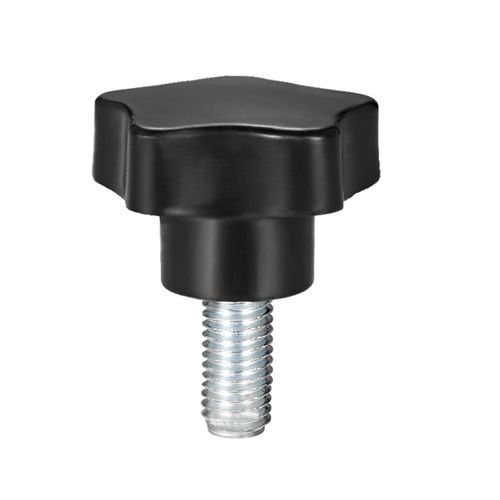uxcell Star Knobs Grips M12 x 20mm Male Thread Steel Zinc Stud Replacement PP
