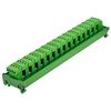 DIN Rail Mount 10A/300V Pluggable Screw Terminal Block Distribution Module (16x4 Pole)