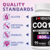 CoQ10 400 mg Rapid Release Softgels, Heart Support, 90 Softgels