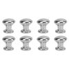 SPYMINNPOO 8Pcs 1:12 Scale Miniature Round Head Knobs, Metal Dollhouse Door Handle Knobs Furniture Knobs Accessories (Silver)