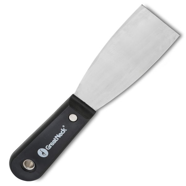 Great Neck Stiff Blade Putty Knife,Black,0.7" x 1.1" x 8.1"