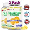 2 Pack 1500mg Creatine Monohydrate Gummies , Easy-to-Take Creatine Gummies 240ct