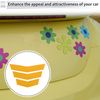 RATCHROLL Reflective Bumper Decal Fluorescent Golden Yellow Rectangle Trapezoidal Arrow Pattern Reflective Car Sticker Personalized Decoration