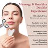 leiwo Stainless Steel Gua Sha and Face Roller Set, Gua Sha Facial Tool, Face Massager for Face Sculpting, Metal Gua Sha Face Roller Skin Care, Facial Massager for Women