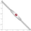 Silver  Medical ID Anchor Link Bracelet XSM1