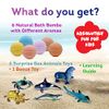 Bath Bombs for Kids with Surprise Inside SEA Animals Toys- Natural and Safe Bath Bombs Gift Set for Girls & Boys - Multicolored Organic Bubble Bath - Made in USA - Gift for Easter