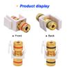 Xiatiaosann Banana Plug Keystone Jack Insert, Audio Speaker Keystone Connector Black & Red Ring Screw Type for Inline Coupler Binding Post Insert, Blank Keystone Jack Insert, Screwdriver (9pcs)